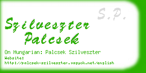 szilveszter palcsek business card